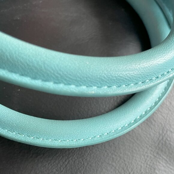 Supple Leather Pastel Blue Purse - Picture 6 of 8